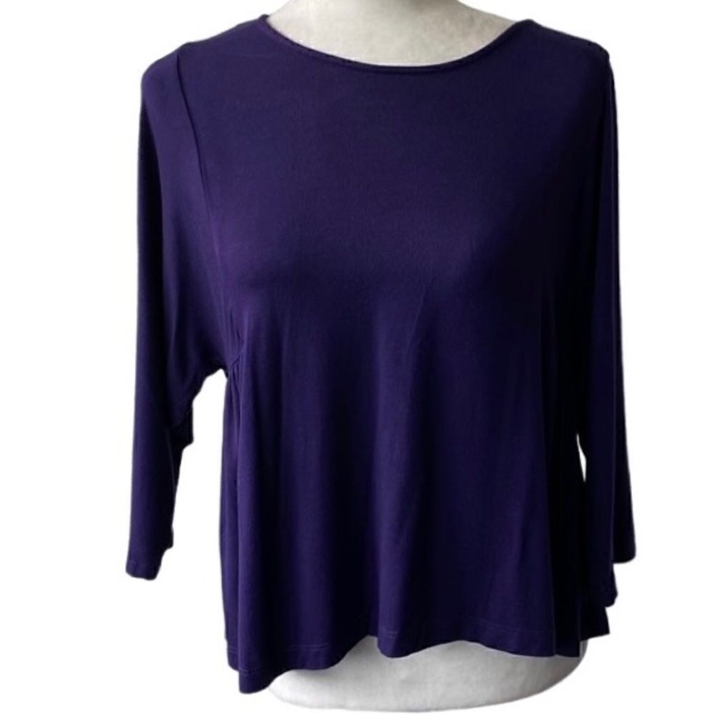 Tahari Womans Burgundy Casual Shirt Baby Doll Top SZ XS
